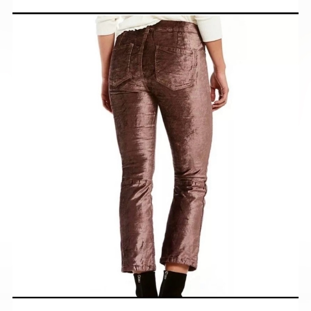 Free People Textured Velvet Pants in Brown - Picture 2 of 14